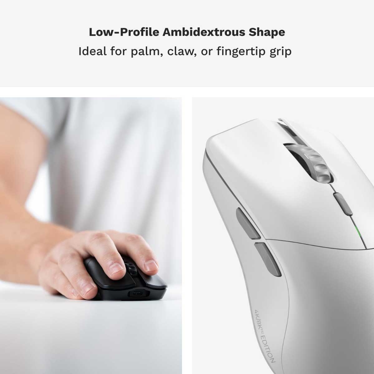 ماوس الألعاب اللاسلكي Glorious White Model O 2 PRO بدقة 4K/8K