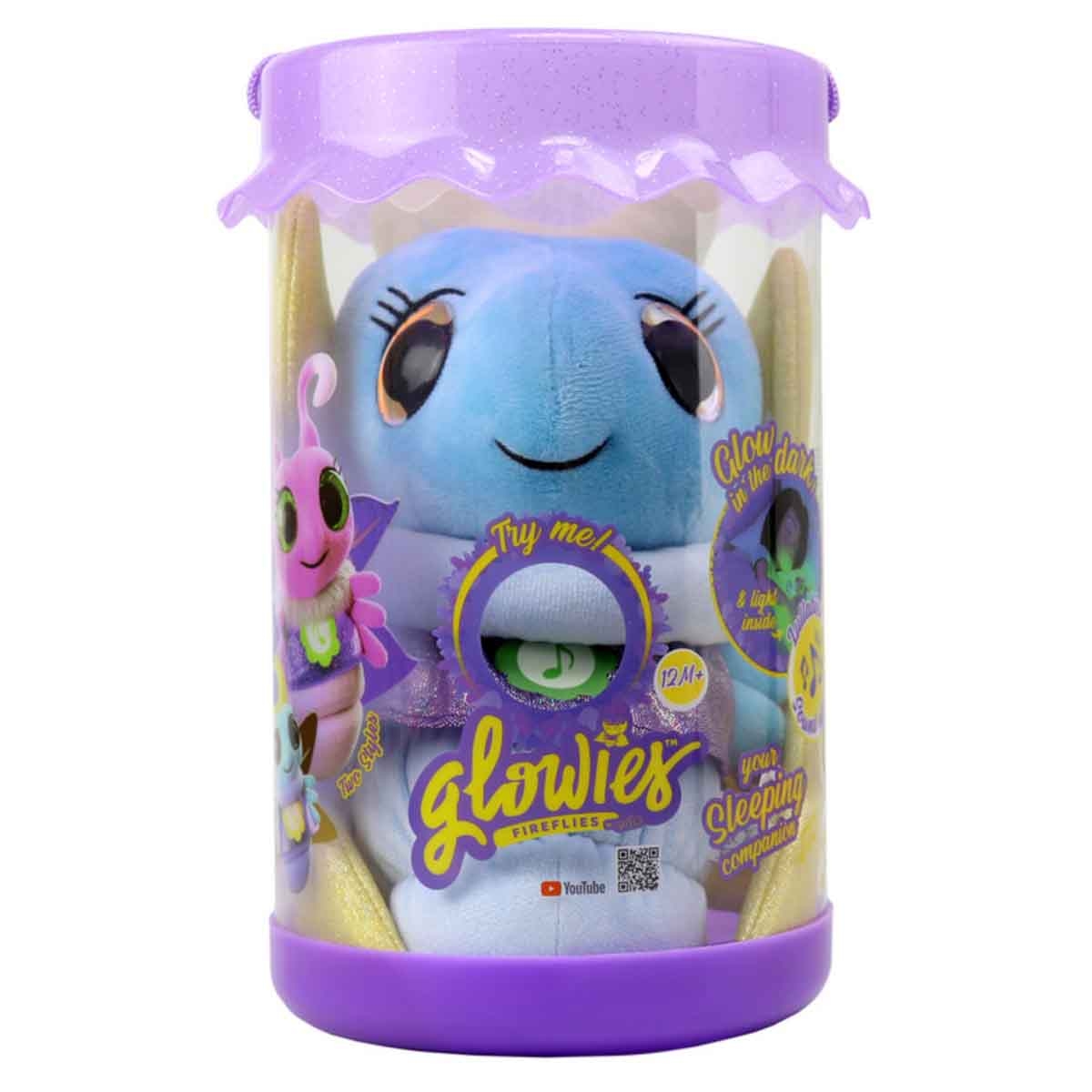 Glowies Blue Fireflies Nightlight Plush Toy Unisex, 3-4 Years