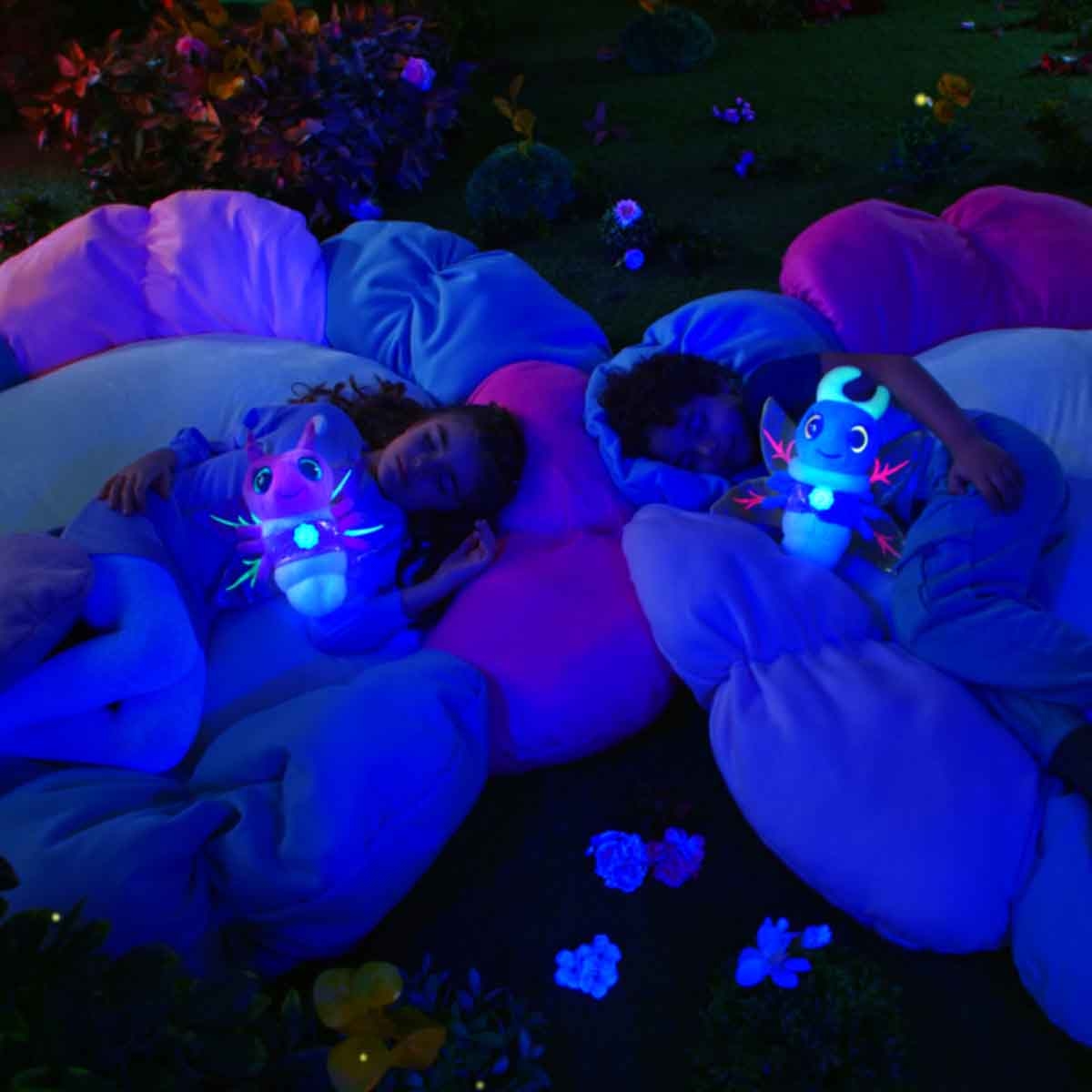 Glowies Blue Fireflies Nightlight Plush Toy Unisex, 3-4 Years