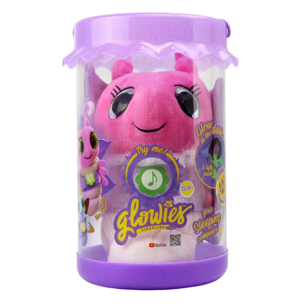Glowies Pink Fireflies Nightlight Plush Toy Unisex, 3-4 Years