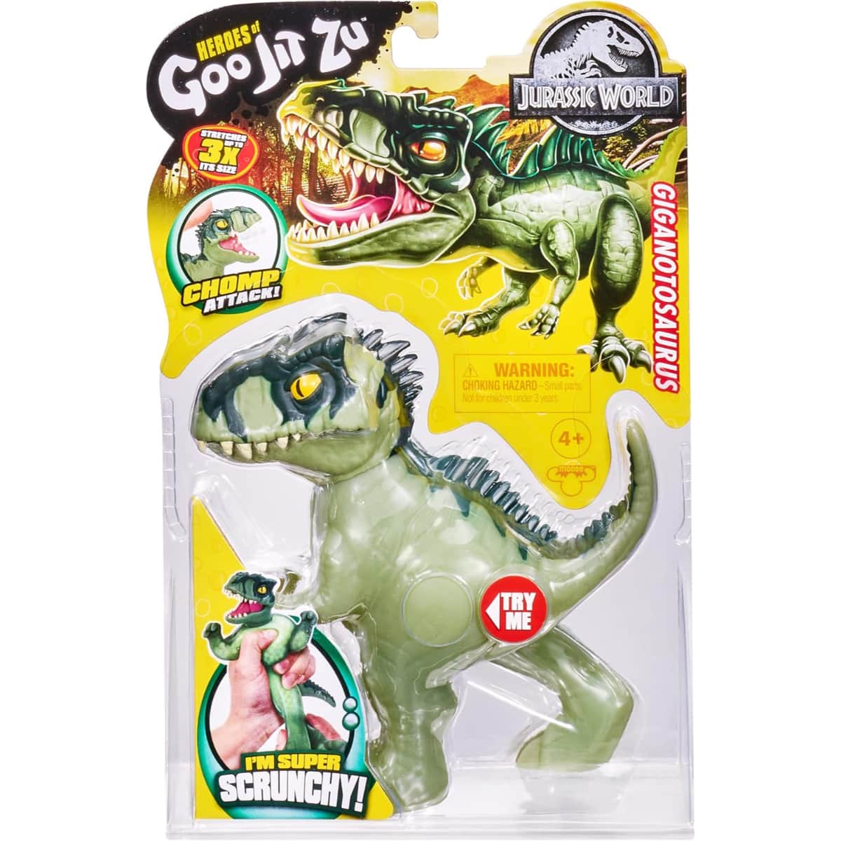 Goo Jit Zu Jurassic World Chomp Attack Giganotosaurus Figure Unisex, 5-7 Years