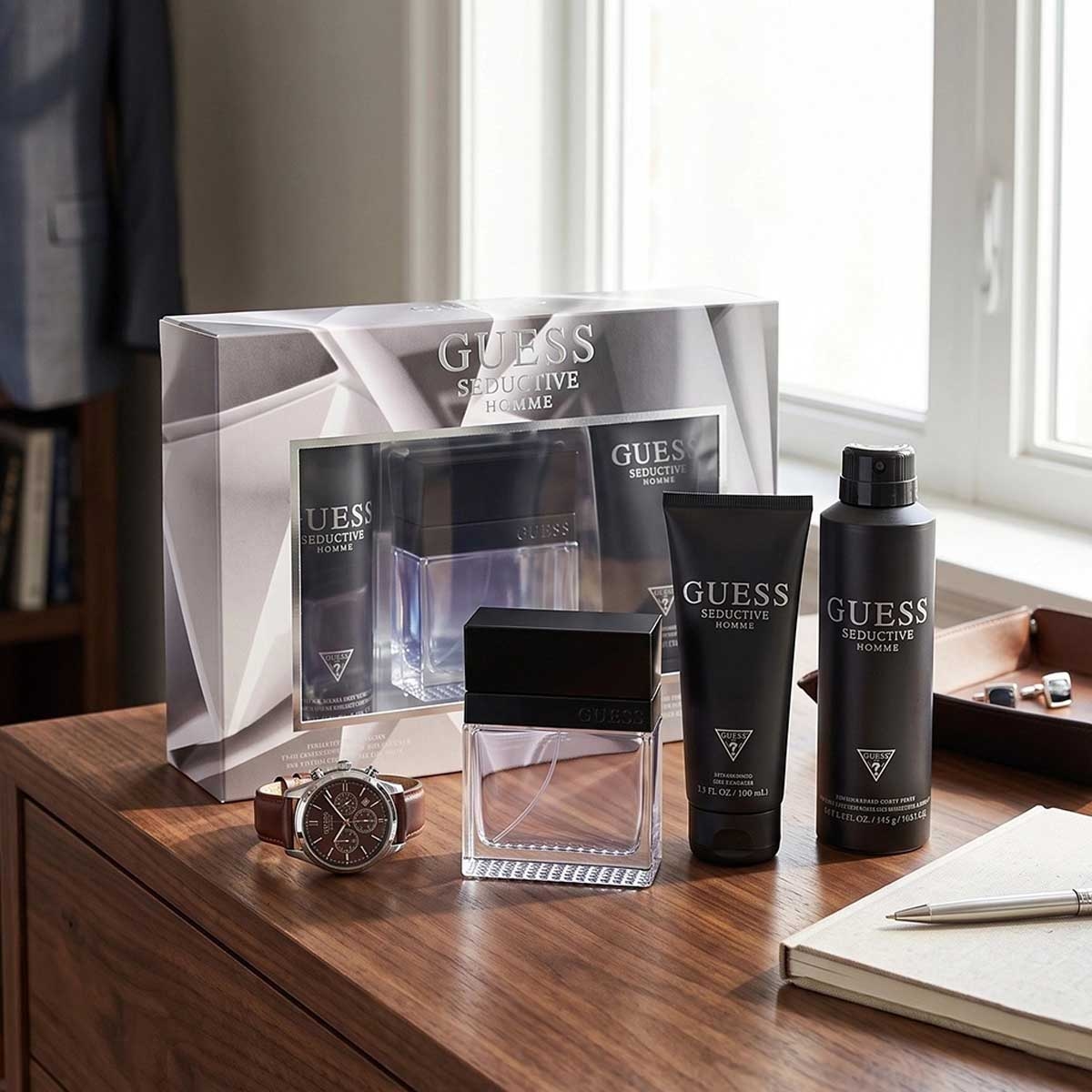 Guess Homme Eau De Toilette Gift Set for Men