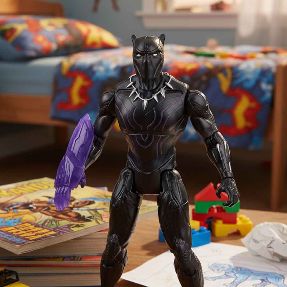 Hasbro 4" AVN Black Panther Action Figure Unisex, 5-7 Years