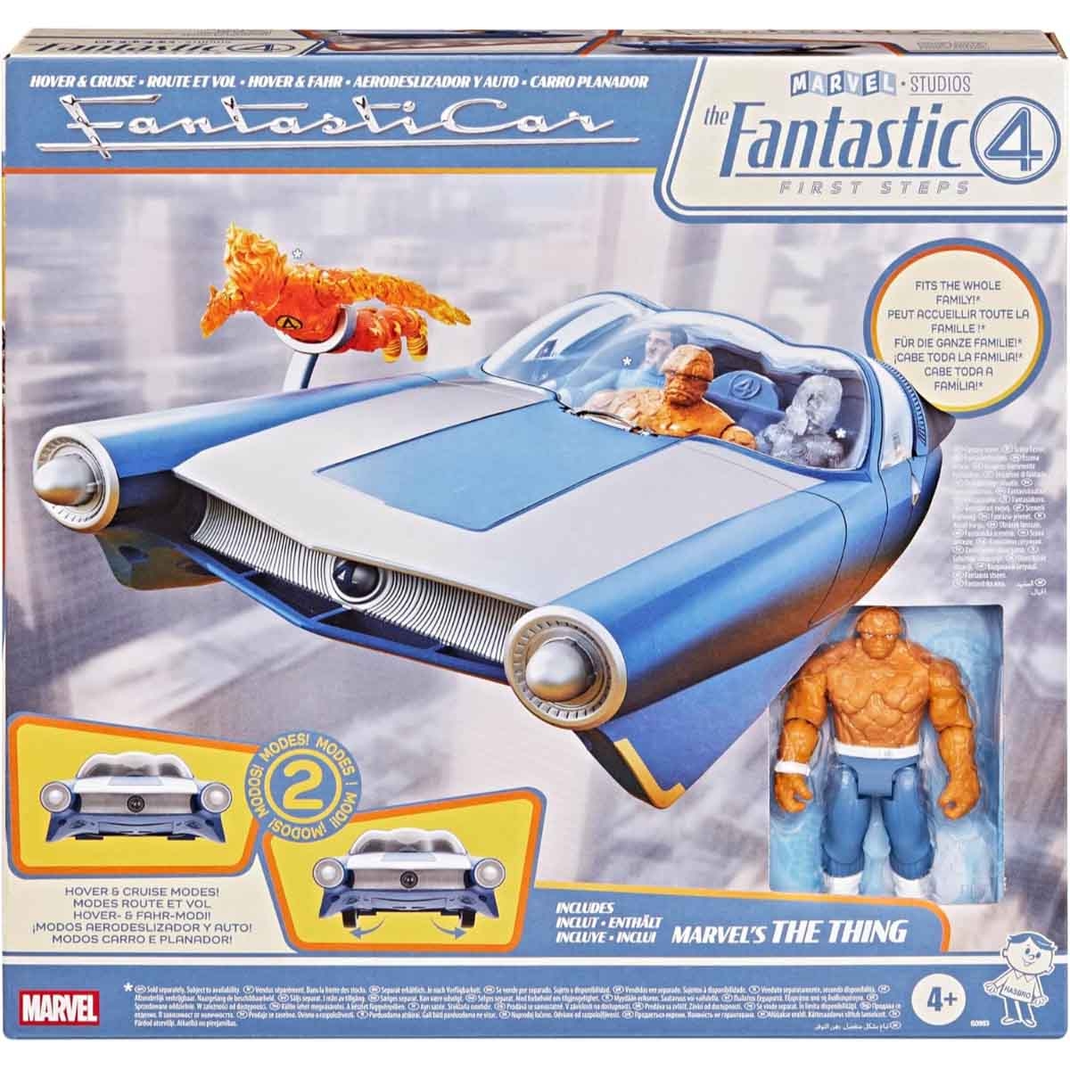 Hasbro 4 Inch Fantastic 4 Vehicle & Figure Playset Unisex, 5-7 Years