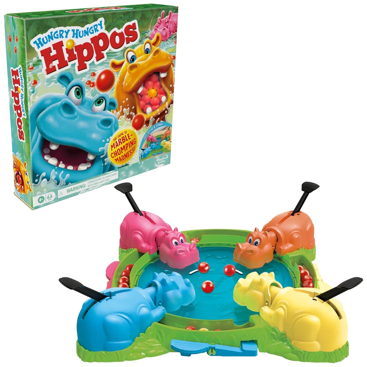 Hasbro Gaming Hungry Hungry Hippos Board Game Unisex, 5-7 Years