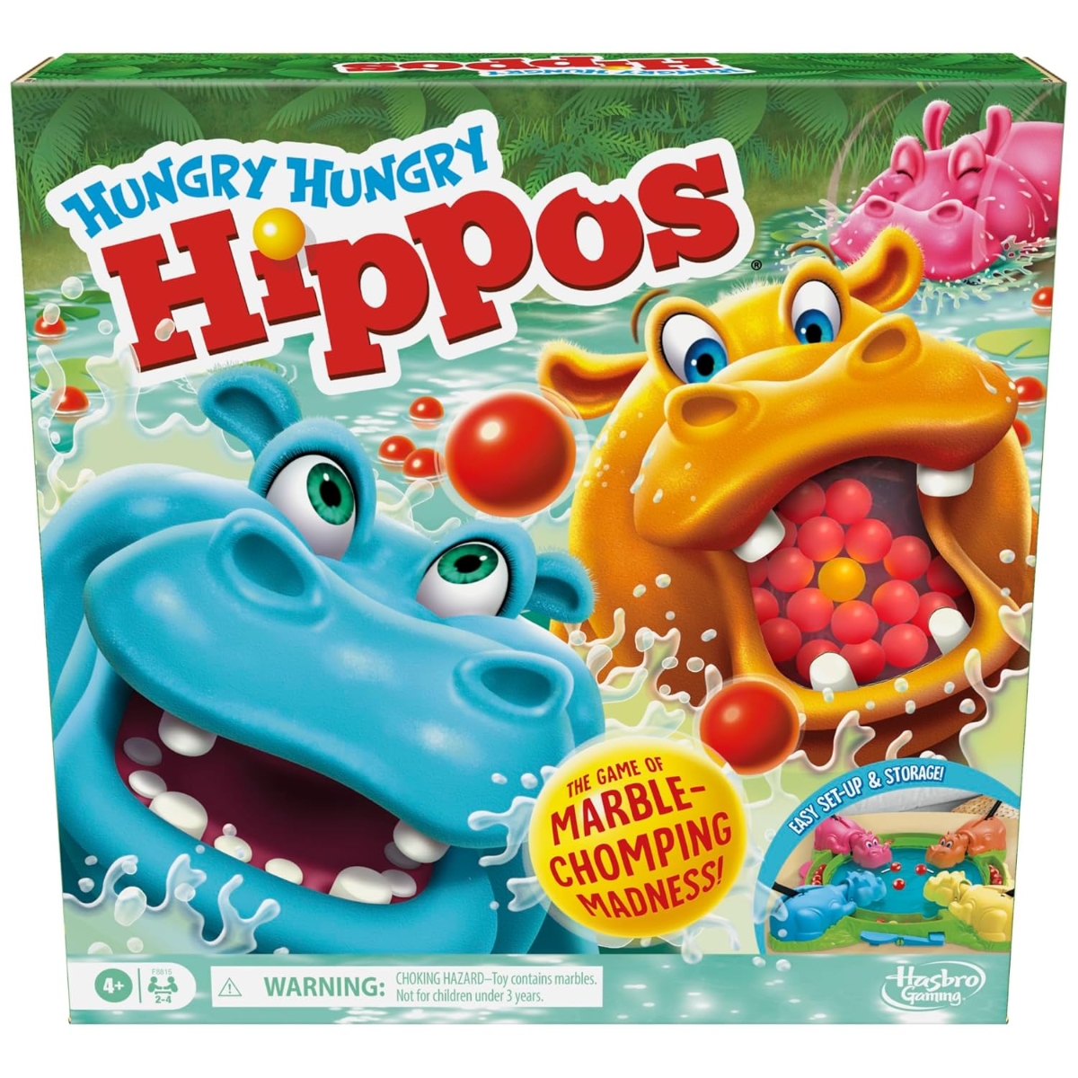 Hasbro Gaming Hungry Hungry Hippos Board Game Unisex, 5-7 Years