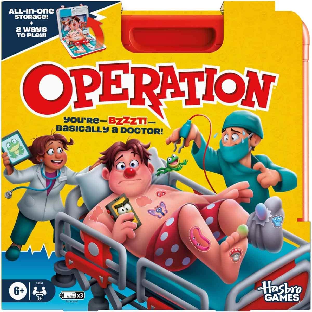 Hasbro Guess Who? & Operation Board Game with Ankit Toys Chess Bundle Pack Unisex, 5-7 Years