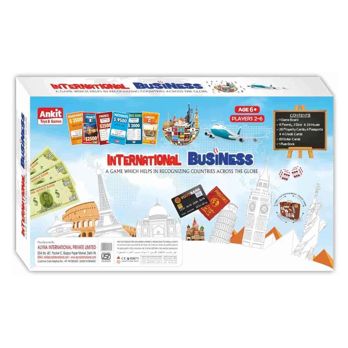 Hasbro Guess Who? with Ankit Toys 2-in-1 Ludo & International Business Board Game Bundle Pack Unisex, 5-7 Years