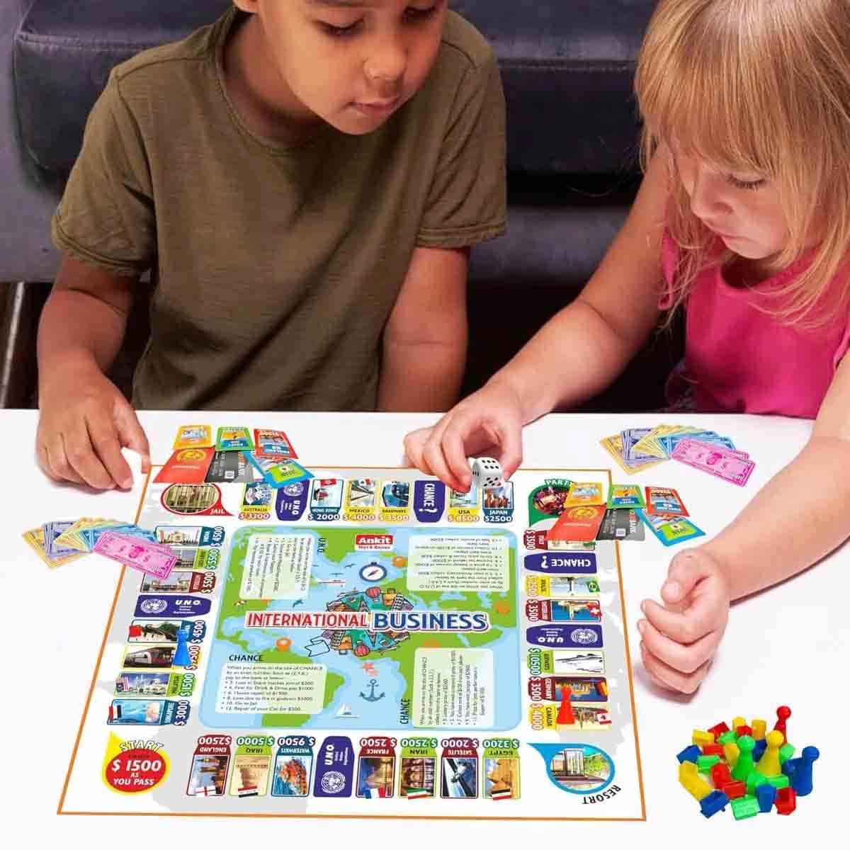 Hasbro Guess Who? with Ankit Toys 2-in-1 Ludo & International Business Board Game Bundle Pack Unisex, 5-7 Years
