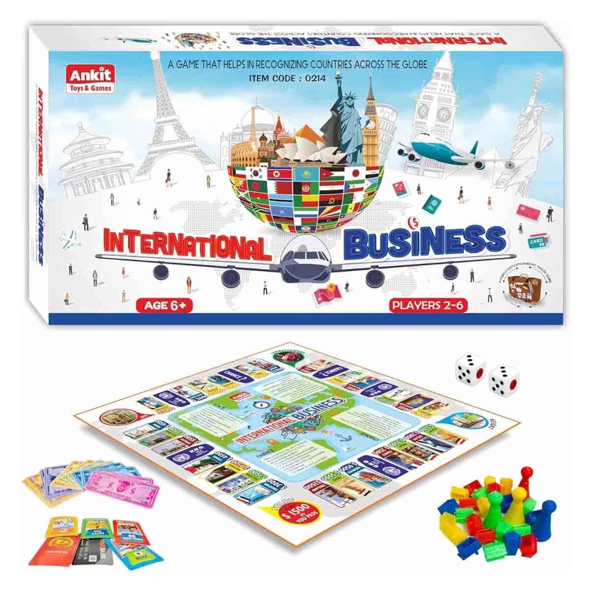 Hasbro Guess Who? with Ankit Toys 2-in-1 Ludo & International Business Board Game Bundle Pack Unisex, 5-7 Years