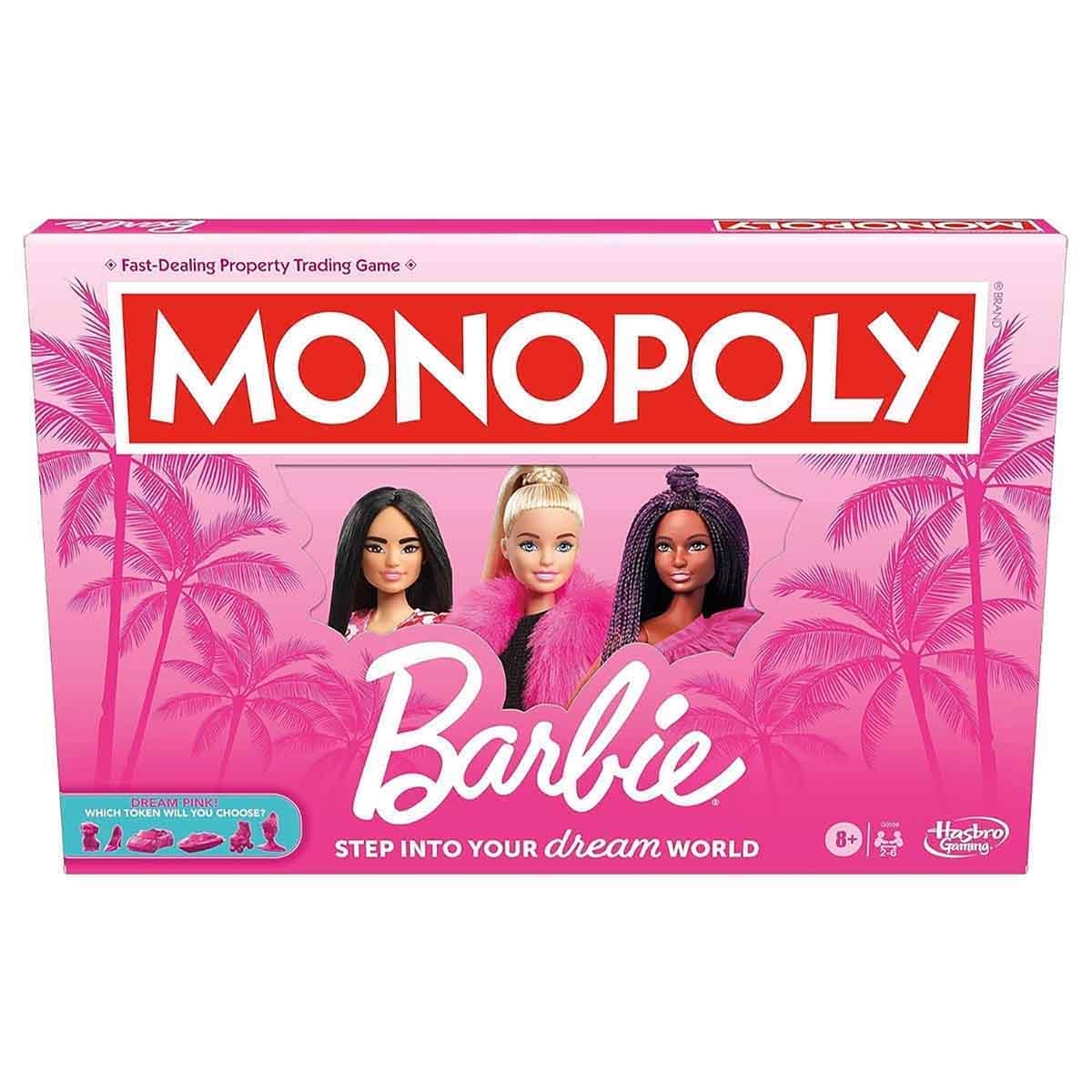 Hasbro Monopoly Barbie Edition with Monopoly Deal Refresh & GO! Board Game Bundle Unisex, 8-10 Years