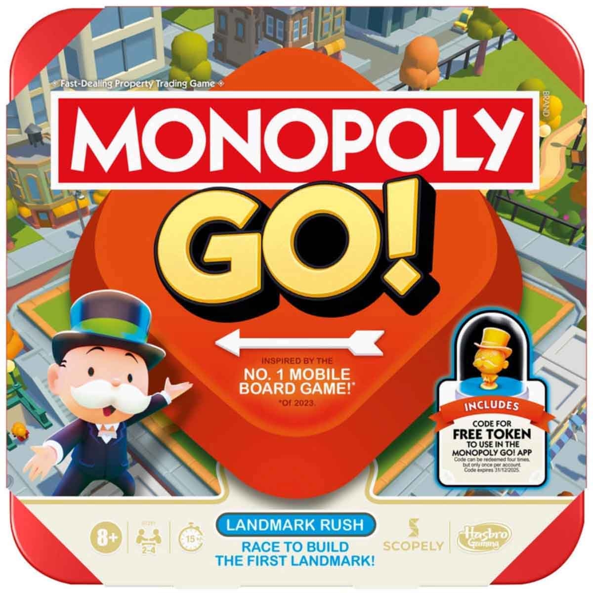 Hasbro Monopoly Barbie Edition with Monopoly Deal Refresh & GO! Board Game Bundle Unisex, 8-10 Years