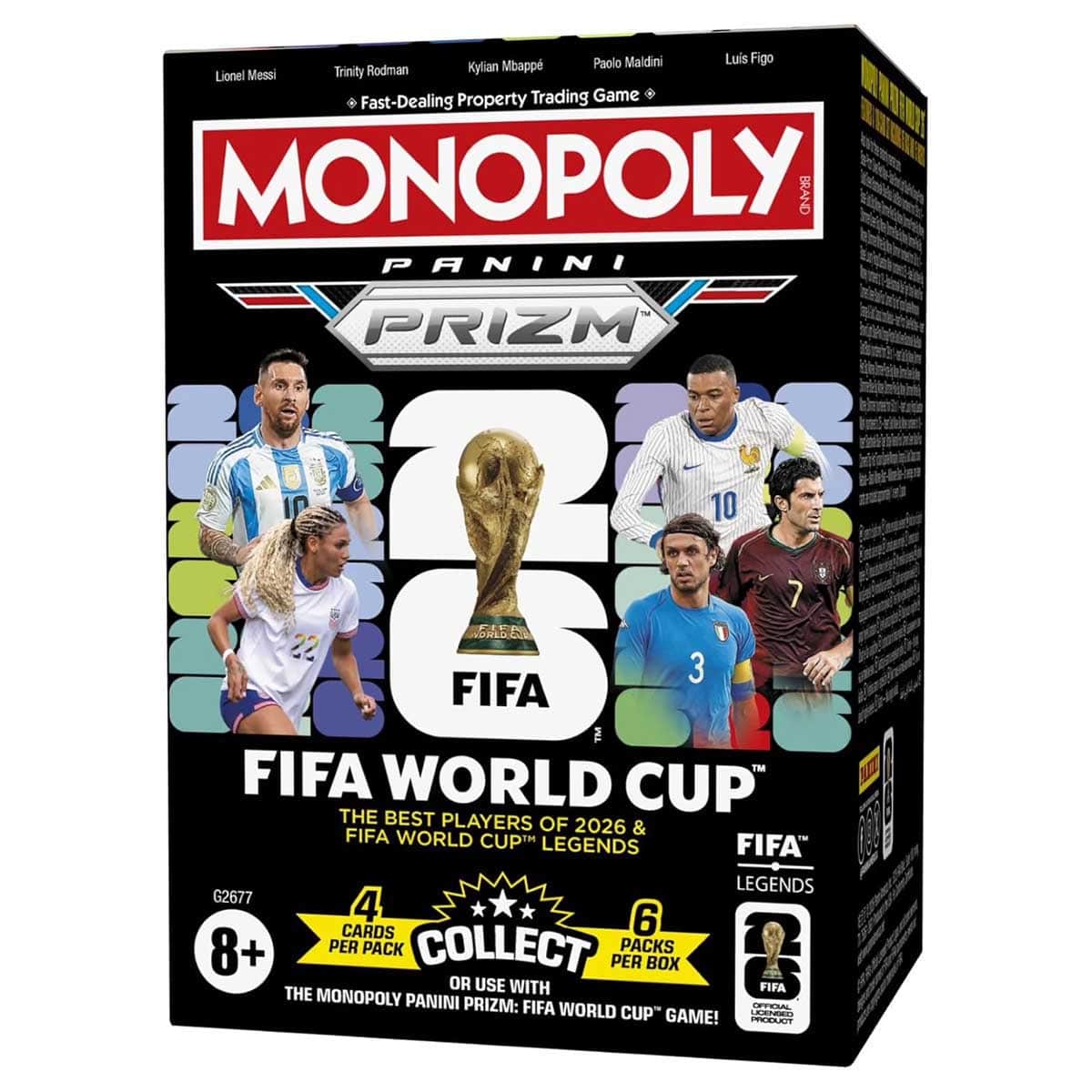 Monopoly FIFA World Cup Panini Prizm Trading Cards Booster Box Unisex, 8-10 Years