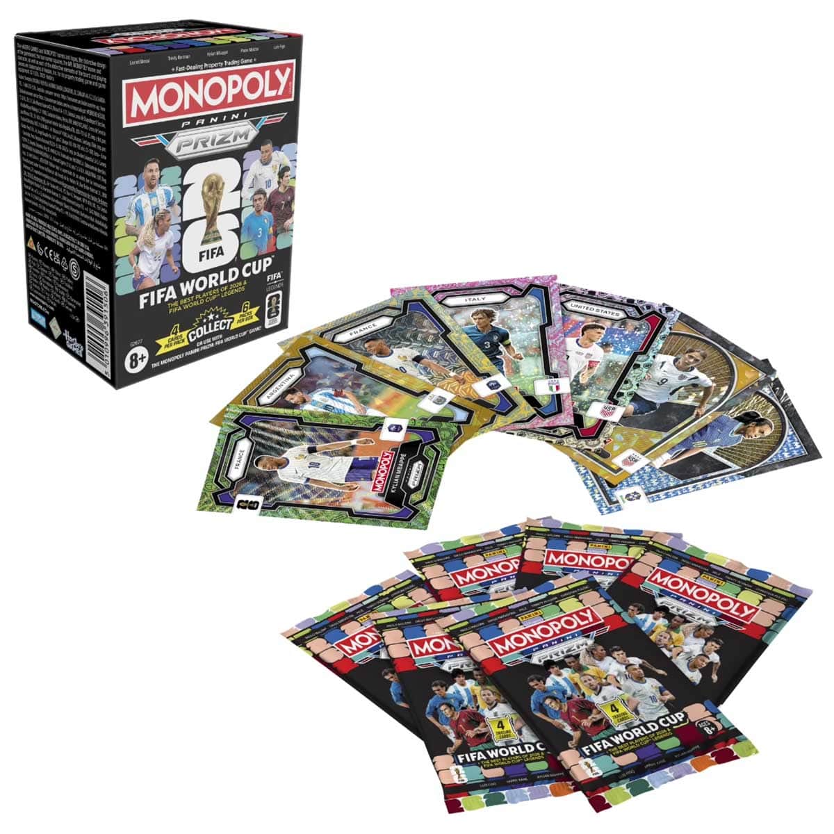 Monopoly FIFA World Cup Panini Prizm Trading Cards Booster Box Unisex, 8-10 Years