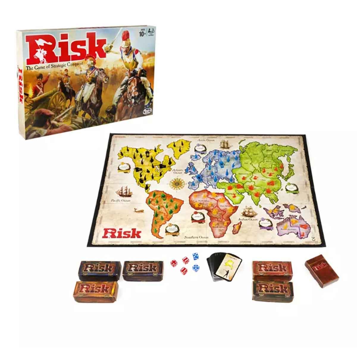 Hasbro Risk Board Game with Monopoly Deal Harry Potter & Monopoly Free Parking Bundle Unisex, 8-10 Years