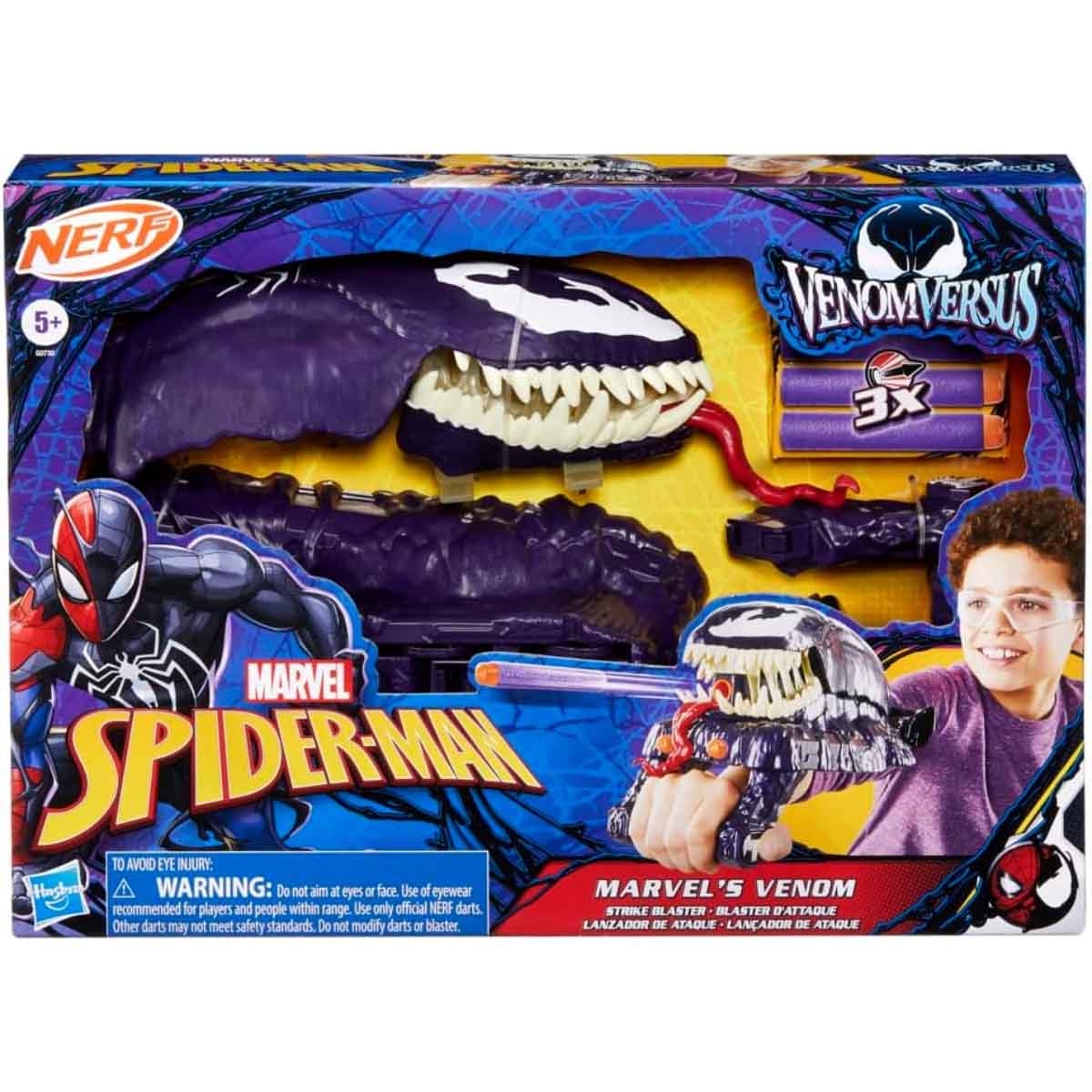 Hasbro Spider-Man Venom Strike Gauntlet Foam Blaster Unisex, 5-7 Years
