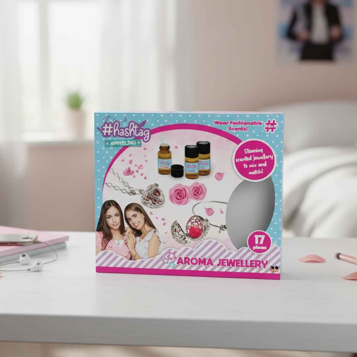 هاشتاغ طقم حِرف لصنع مجوهرات عطرية للبنات، 5-7 سنوات