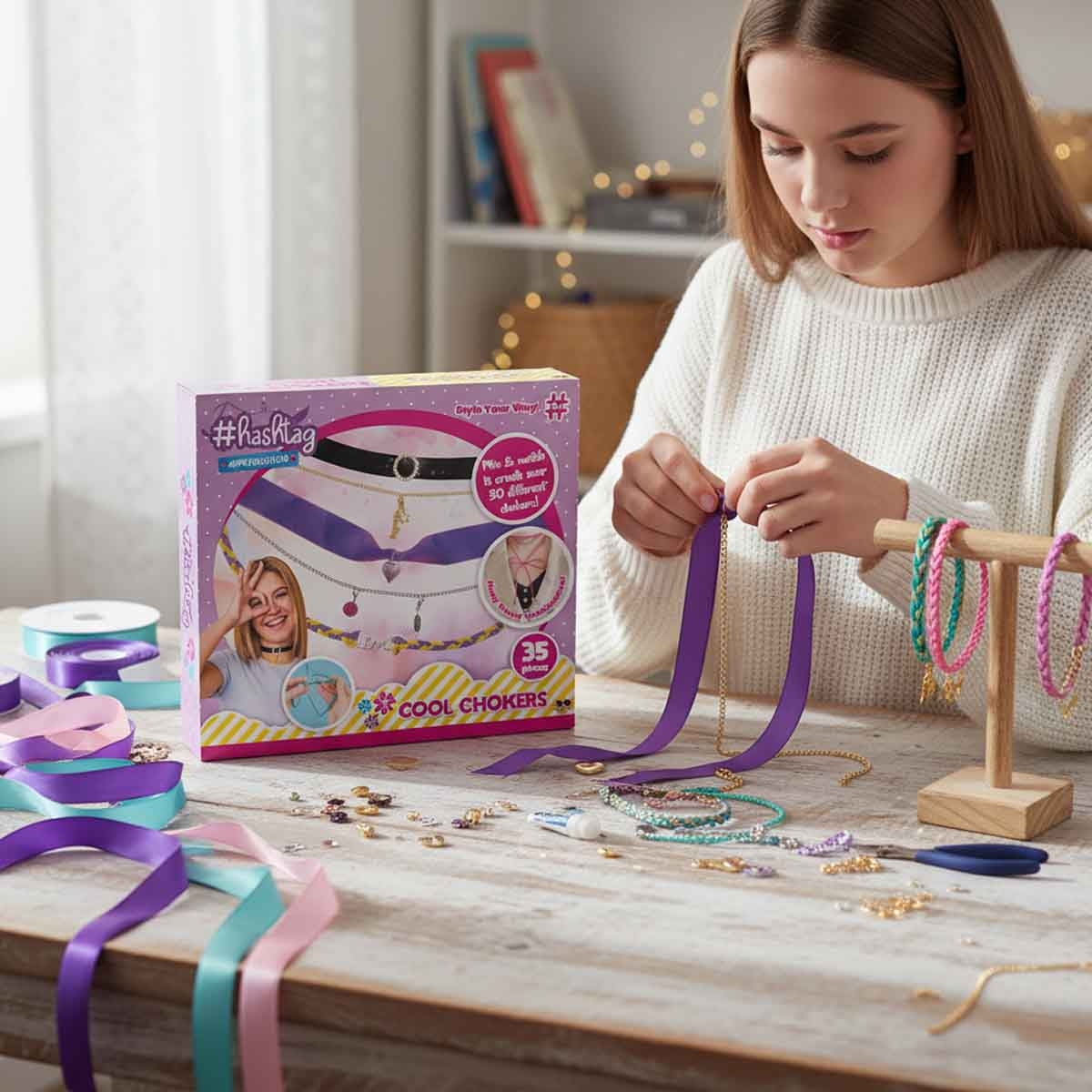 Hashtag Cool Chokers Craft Kit Girls, 5-7 Years