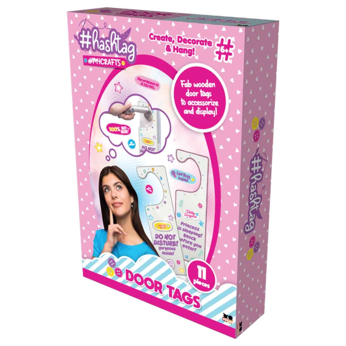 Hashtag Door Tags Craft Kit Unisex, 5-7 Years