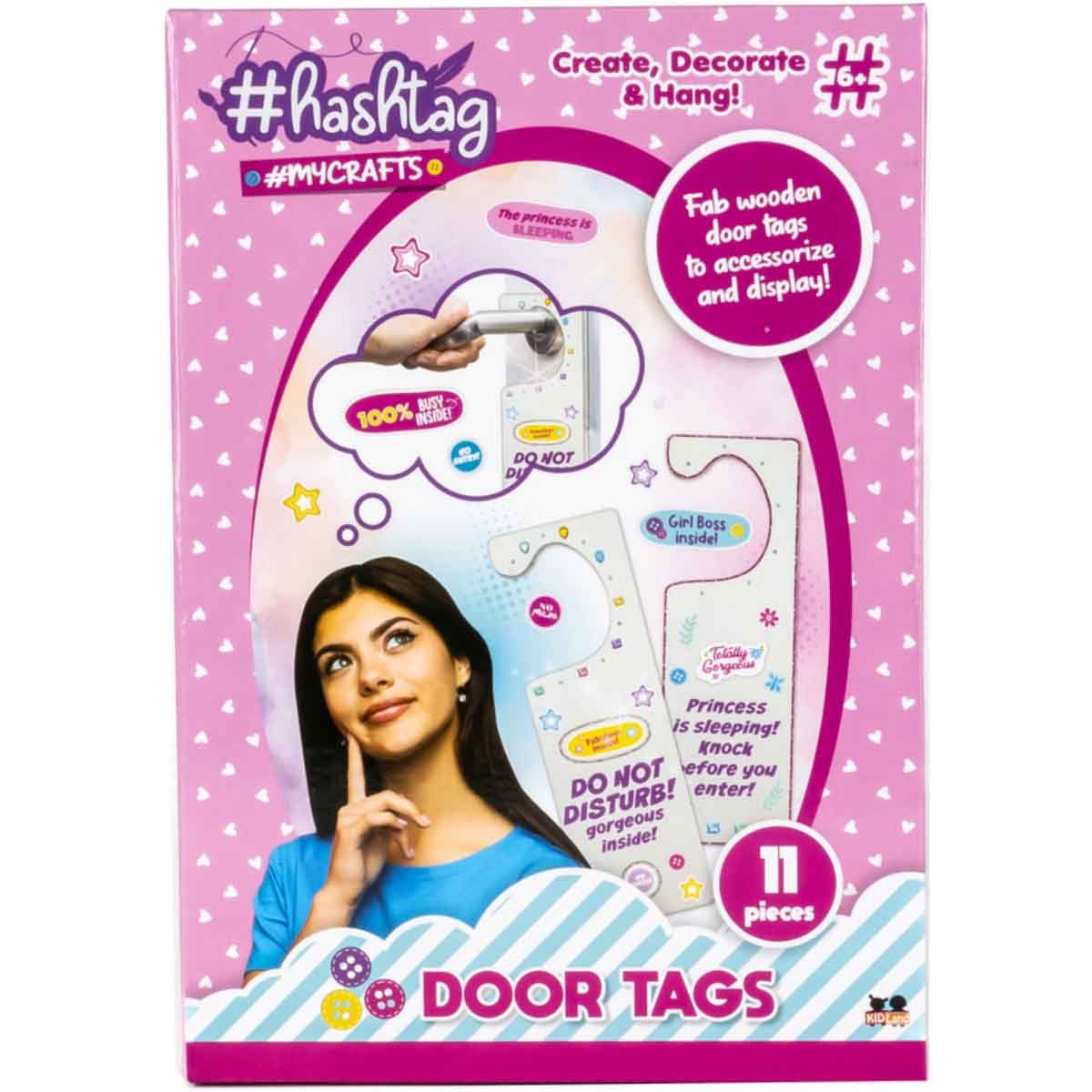 Hashtag Door Tags Craft Kit Unisex, 5-7 Years