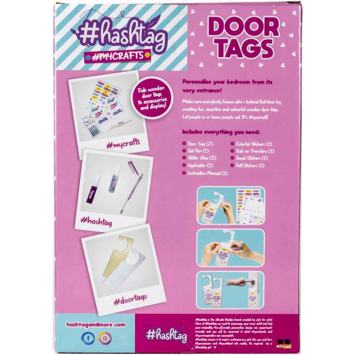 Hashtag Door Tags Craft Kit Unisex, 5-7 Years