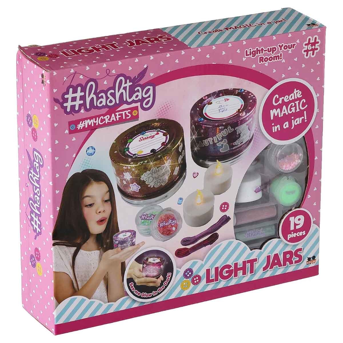 Hashtag Light Jars Craft Kit Unisex, 5-7 Years