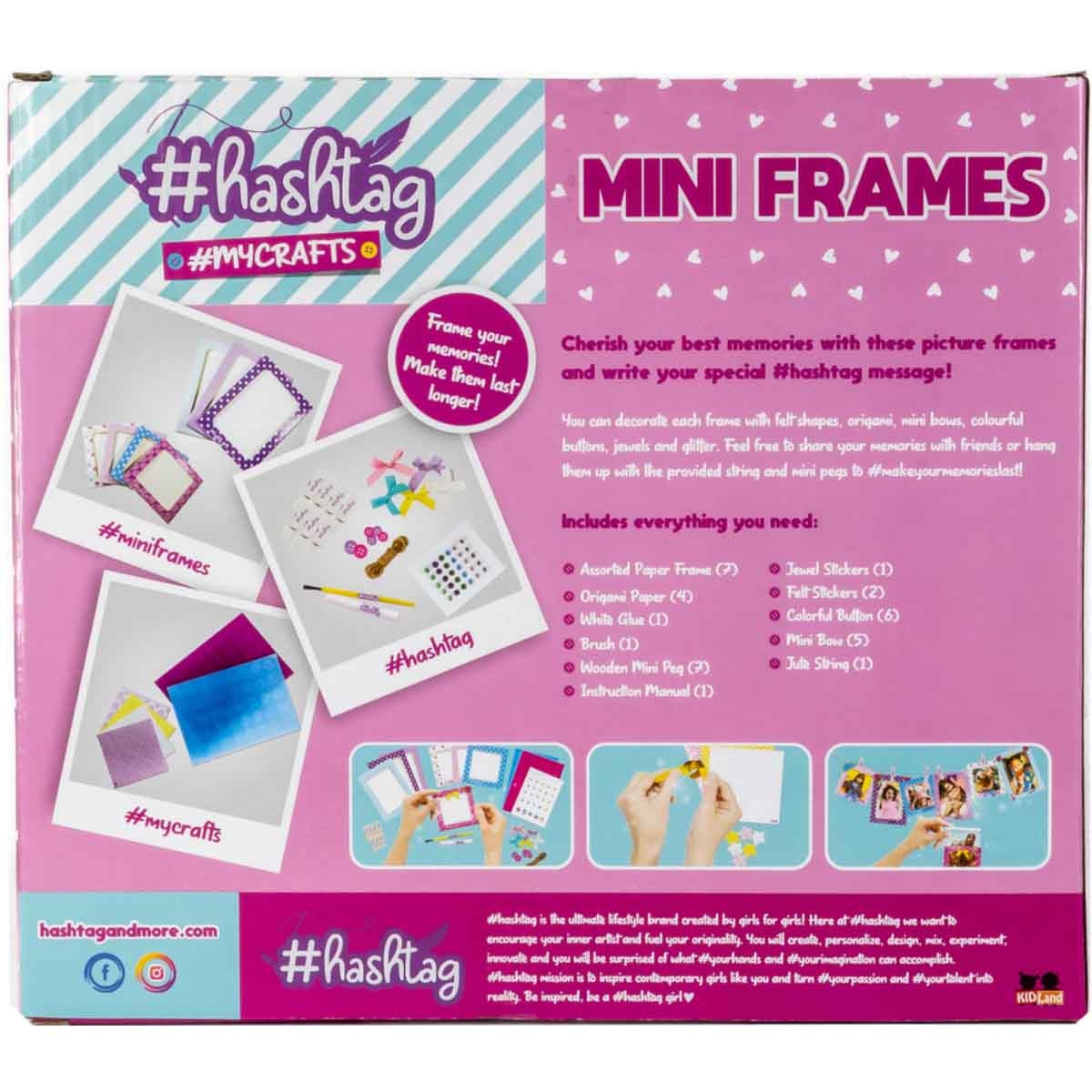Hashtag Mini Frames Craft Kit Unisex, 5-7 Years