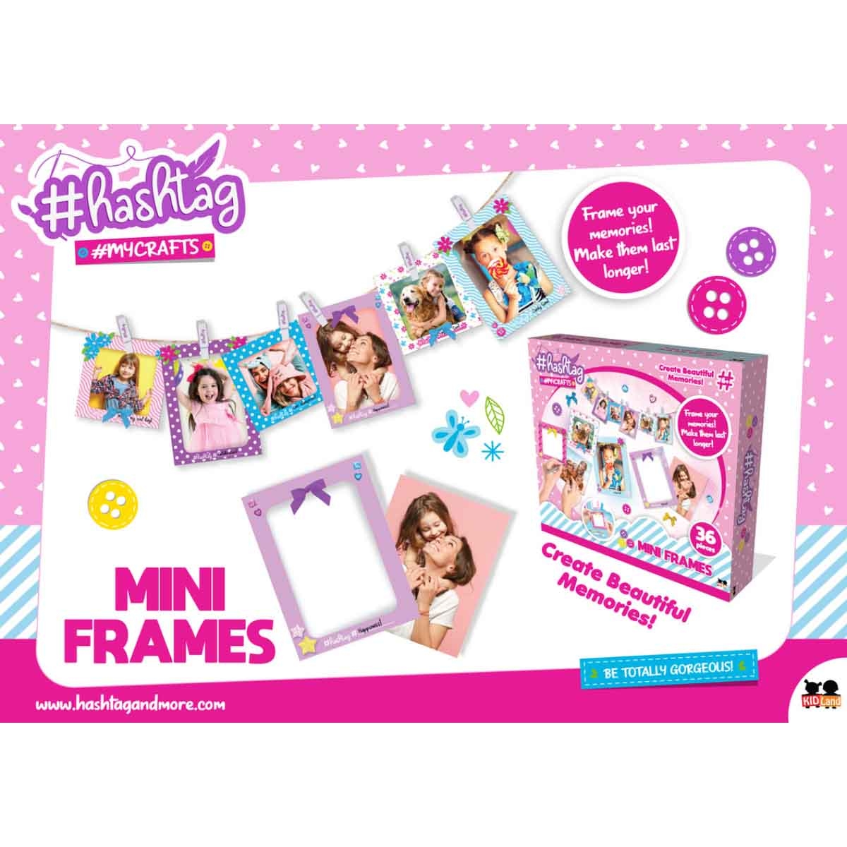 Hashtag Mini Frames Craft Kit Unisex, 5-7 Years