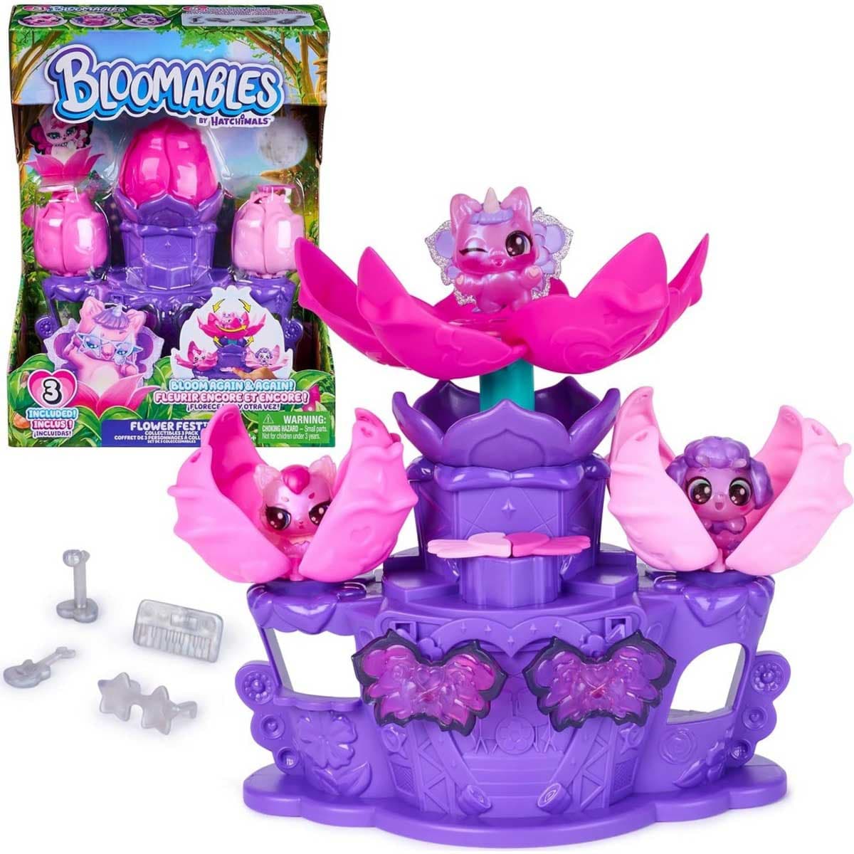 Hatchimals 3-Piece Bloomables Flower Fest Collectible Doll Set Girls, 3 - 4 Years