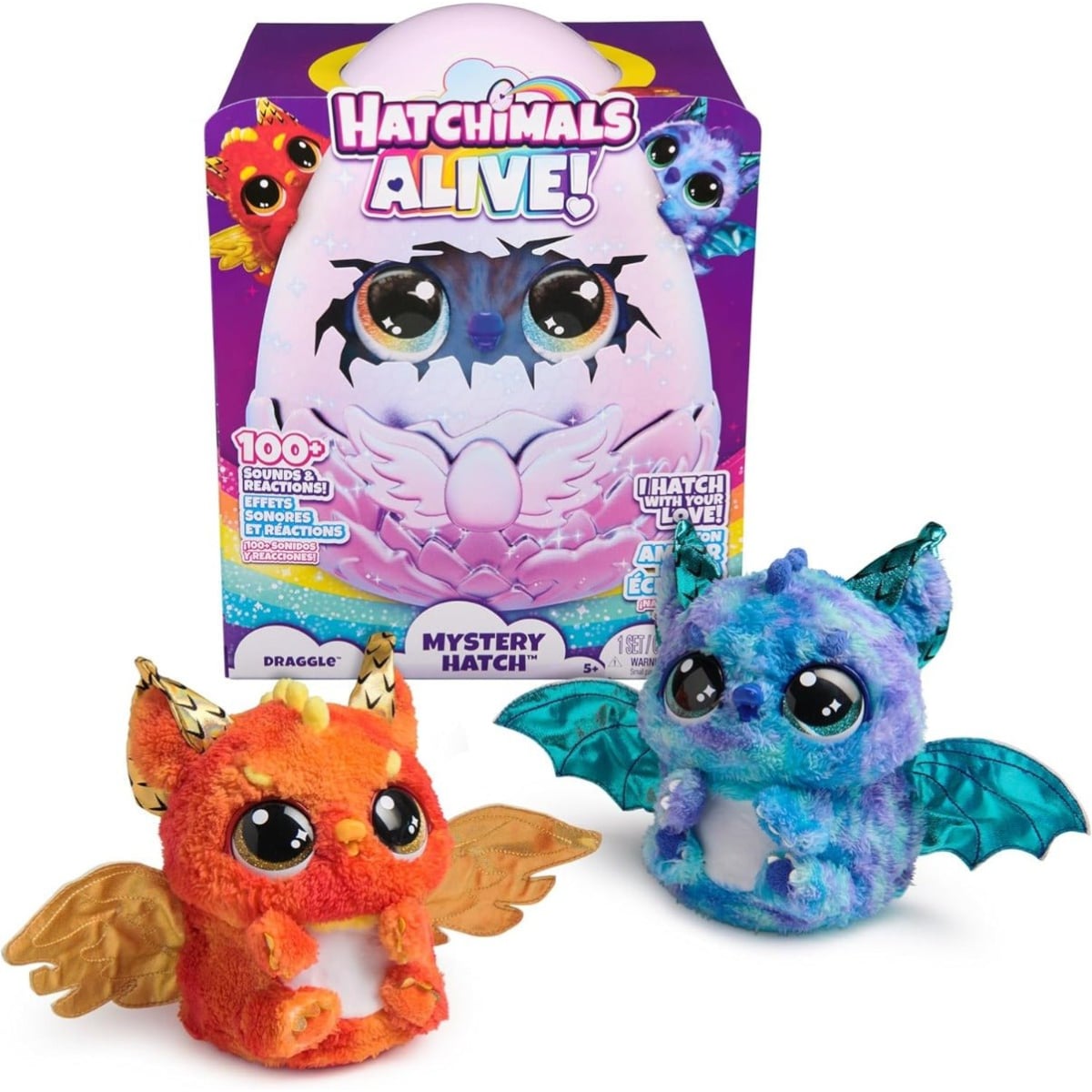 Hatchimals Alive Mystery Hatch Assorted Interactive Plush Toy Unisex, 5-7 Years