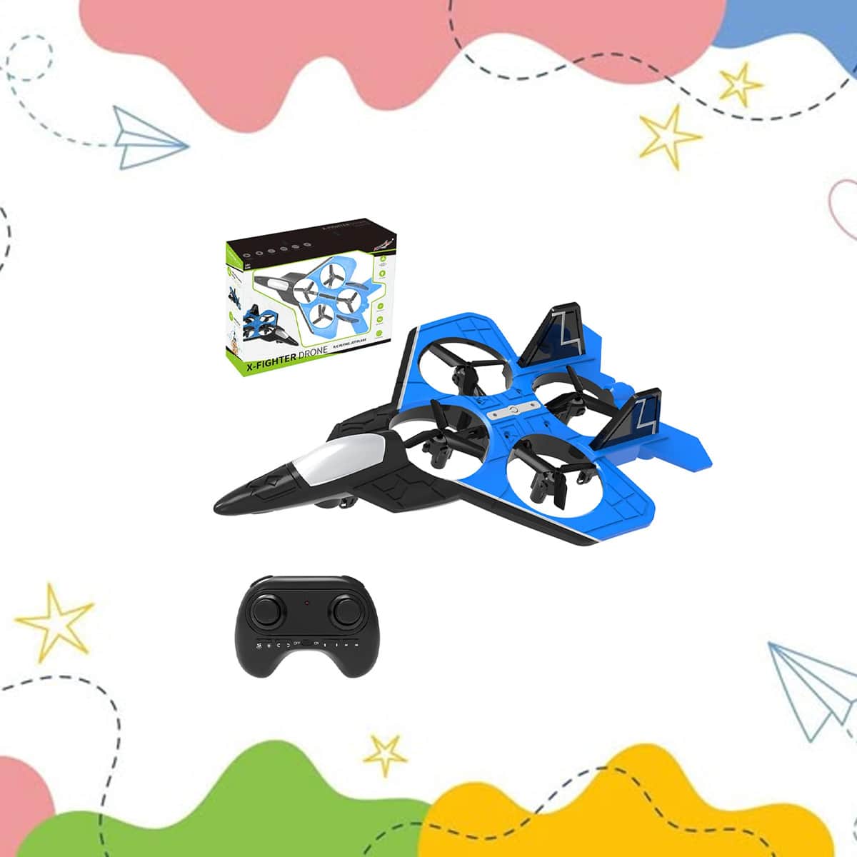 Helicmax 2.4Ghz Remote Control F35 Assorted X-Fighter Drone Unisex, 13+ Years