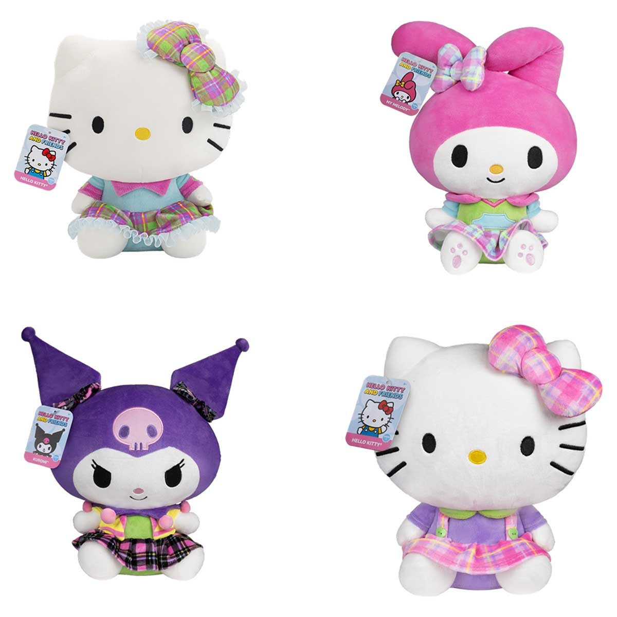 مجموعة ألعاب هيلو كيتي وأصدقائها القطيفة المتنوعة مقاس 12 بوصة للبنات من عمر 3 إلى 4 سنوات