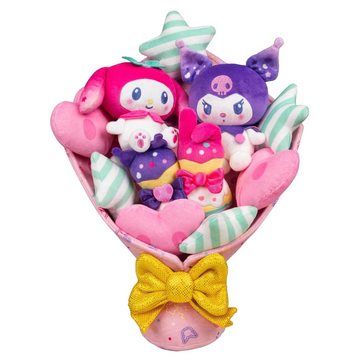 باقة زهور قطيفة من هيلو كيتي وأصدقائها مقاس 12 بوصة للبنات، من 6 إلى 8 سنوات