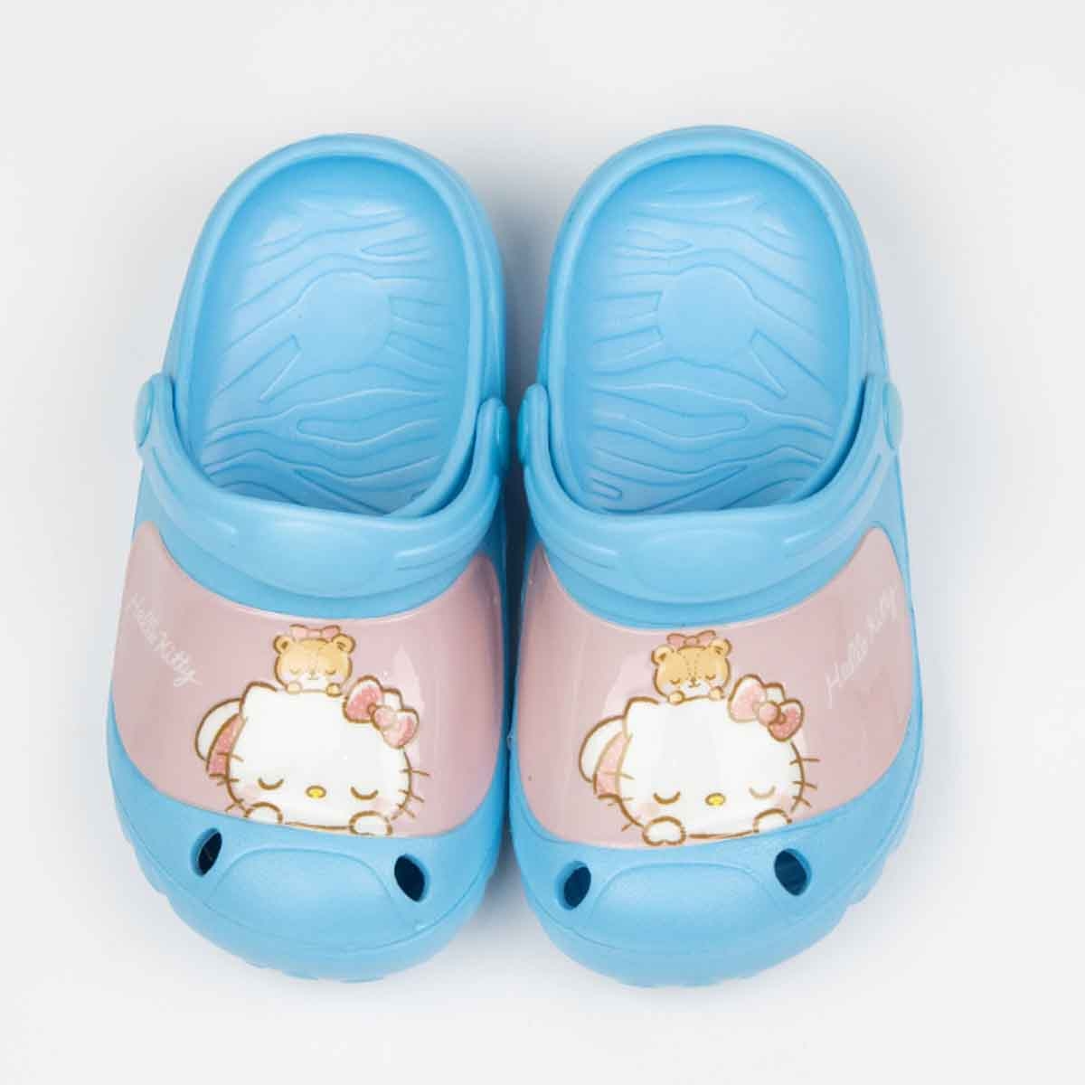 Hello Kitty EU Blue Lightweight & Comfortable Slip-On Sandals Kids Klogs Girls