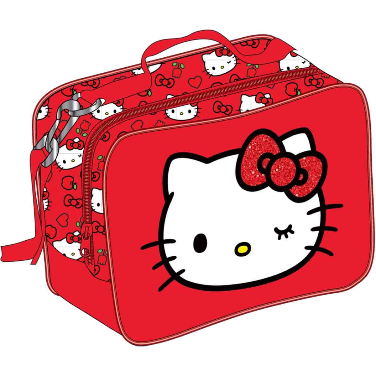 هيلو كيتي مجموعة حقيبة ظهر 4 في 1 مع زجاجة وحقيبة غداء ومقلمة