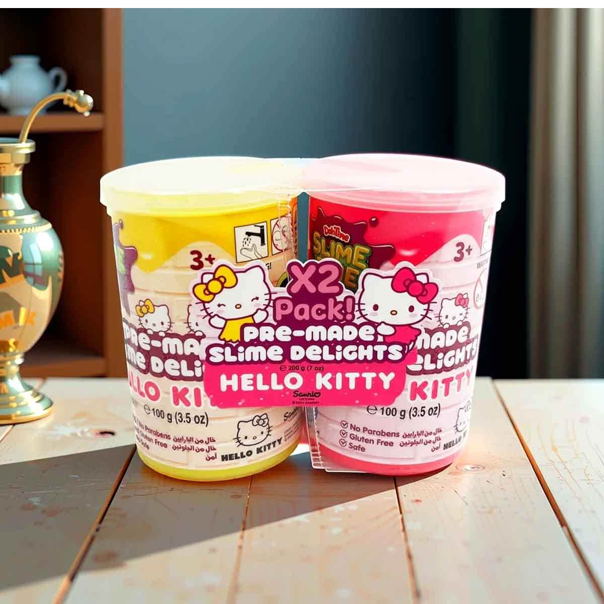 Hello Kitty Pre-Made Slime Delights Unisex, 3-4 Years, Pack of 2