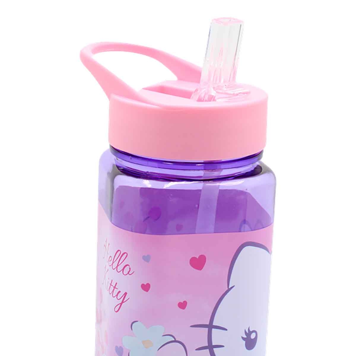 هيلو كيتي زجاجة ماء مربعة بتصميم لطيف ومضغوط