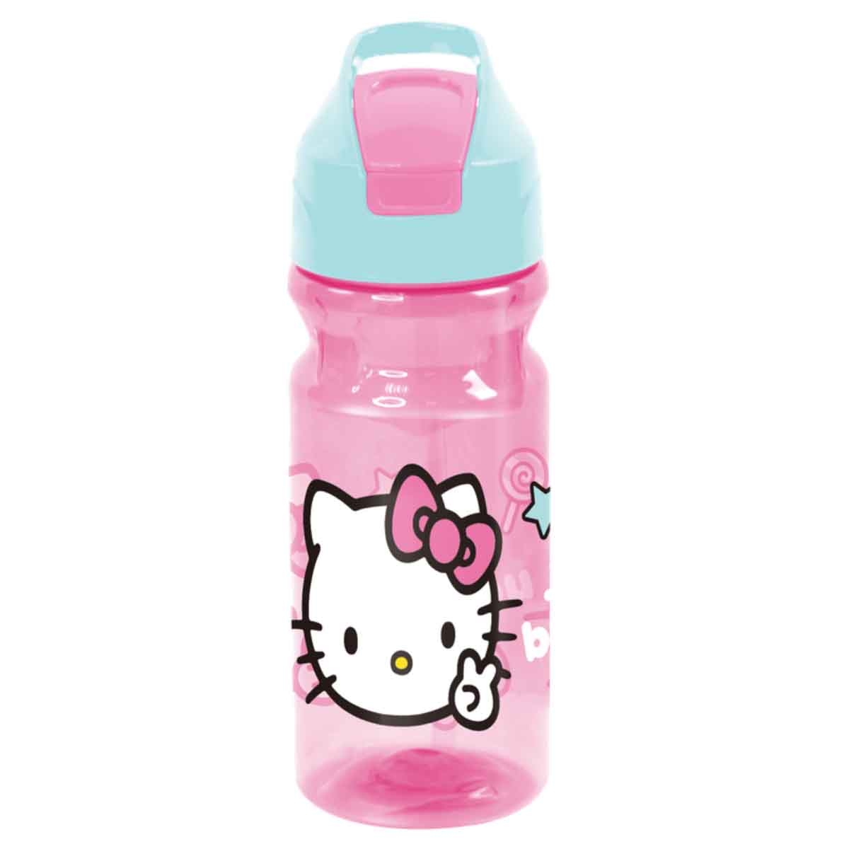 هيلو كيتي زجاجة ماء وردية سانريو سعة 600 مل