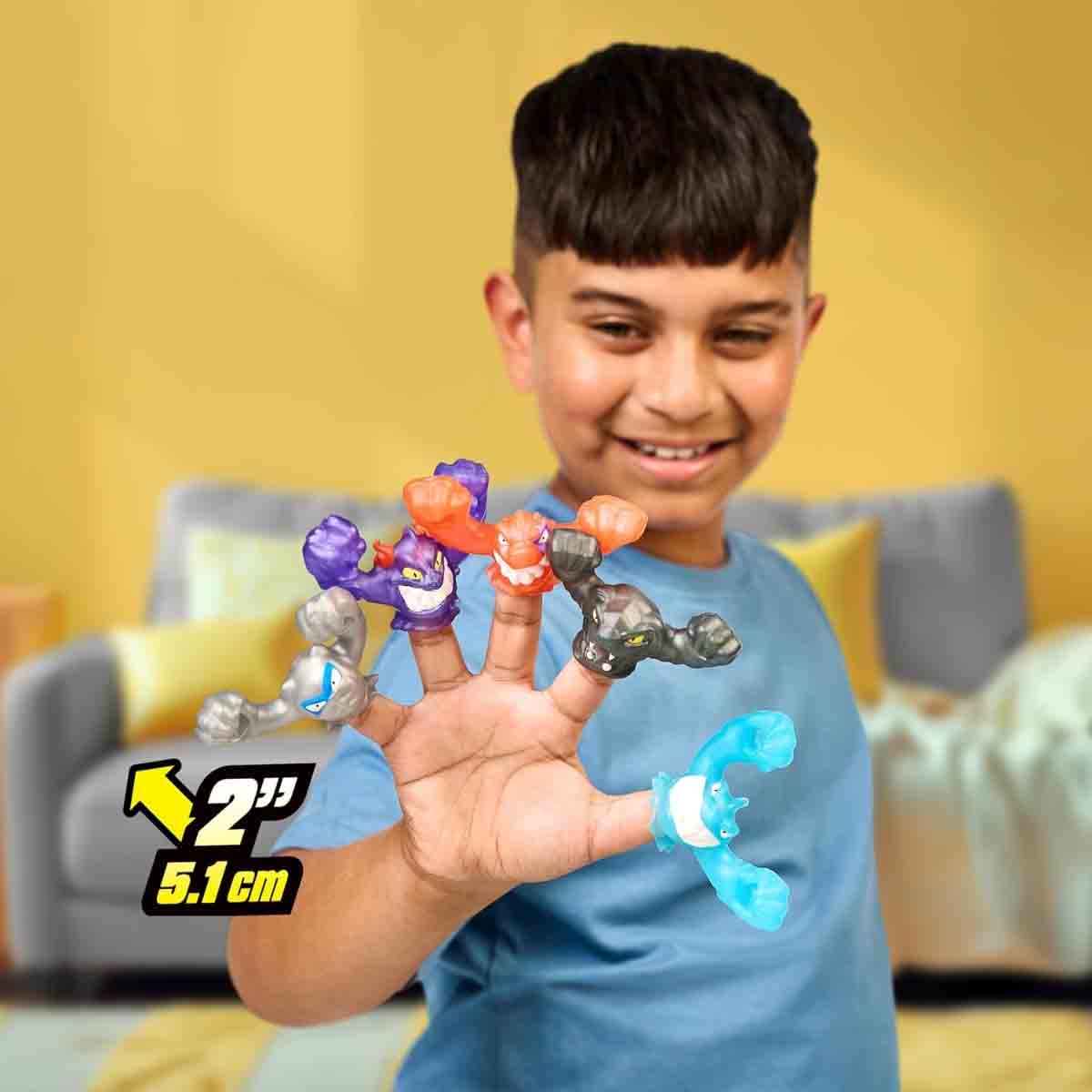 Heroes of Goo Jit Zu 2" S13 Meteor Madness Cosmic Metallic Goo Slingers Boys, 5-7 Years, Pack of 5