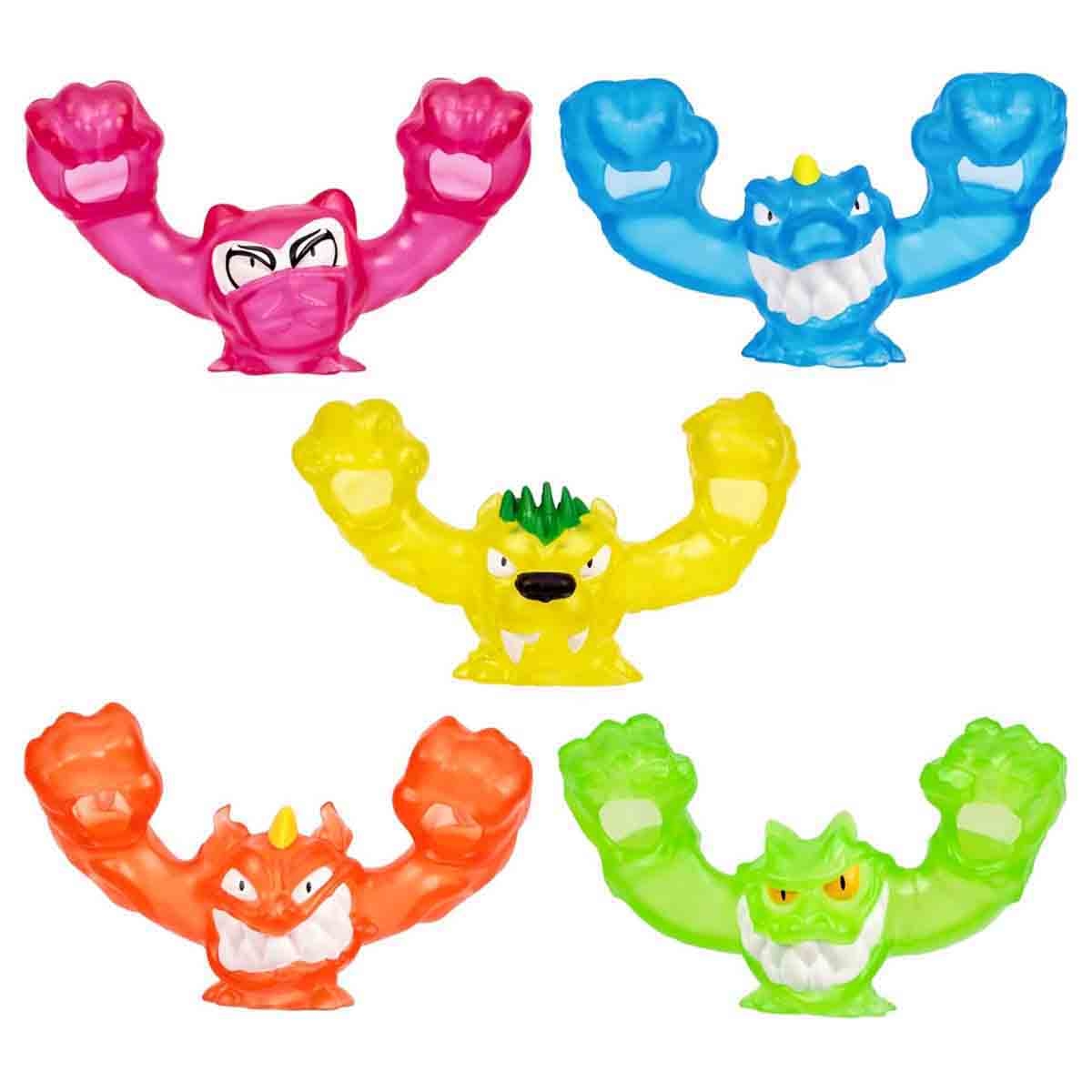 Heroes of Goo Jit Zu 2" S13 Meteor Madness Stretch & Launch Hyper Blast Goo Slingers Boys, 5-7 Years, Pack of 5