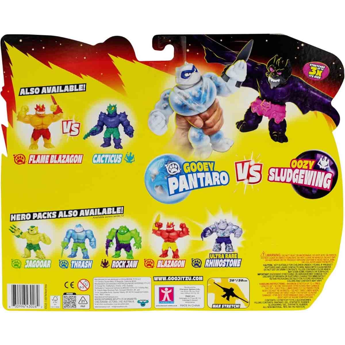 Heroes of Goo Jit Zu 5" S13 Pantaro vs Sludgewing Meteor Madness Action Figure Set Boys, 5-7 Years