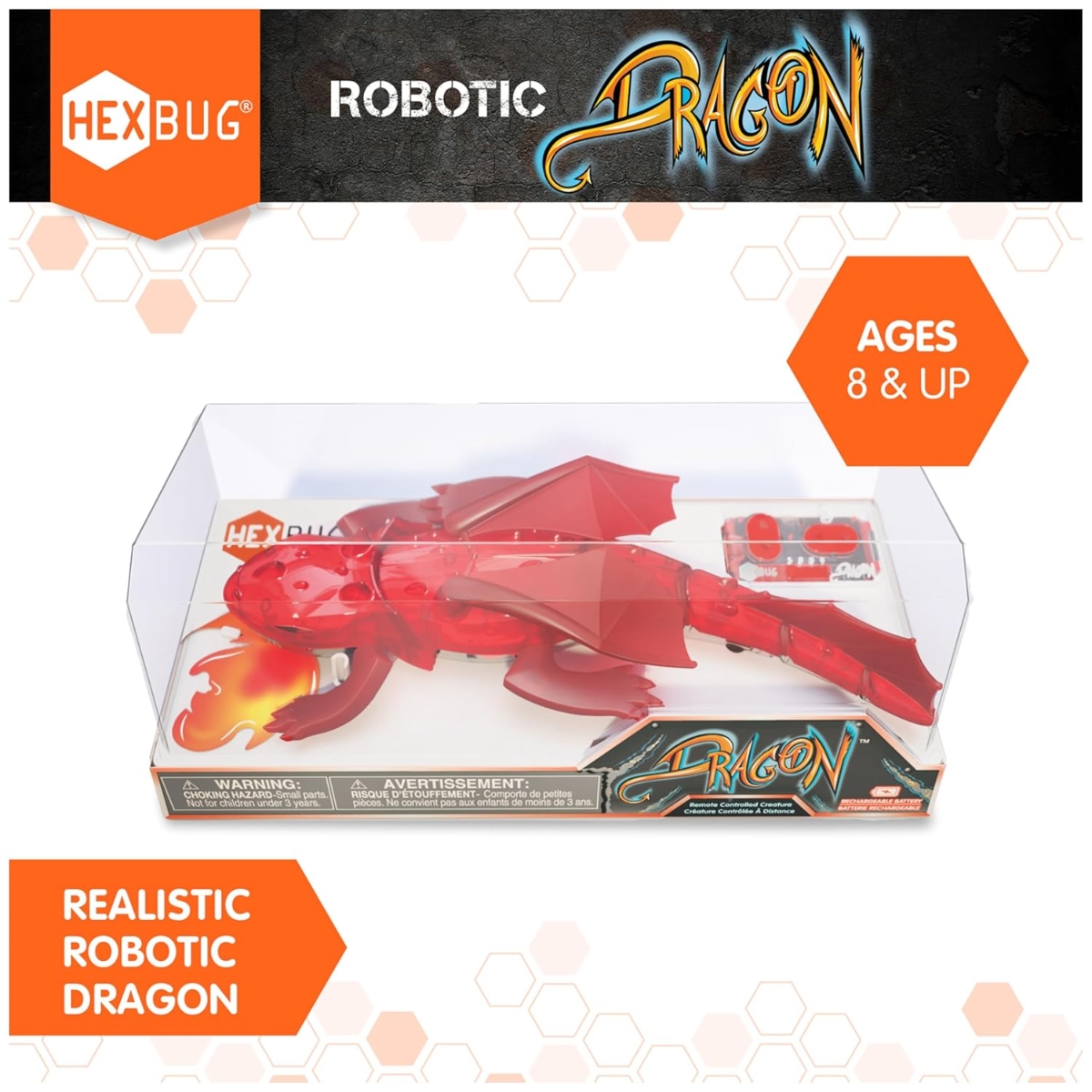Hex Bots Assorted Remote Controlled Robot Dragon Unisex, 5-7 Years