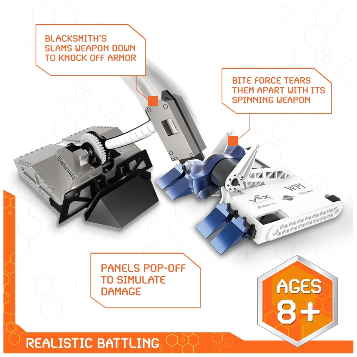 هيكس بوتس لعبة روبوت باتلبوتس ريفالز 4.0 بتحكم عن بعد للجنسين، 8-10 سنوات