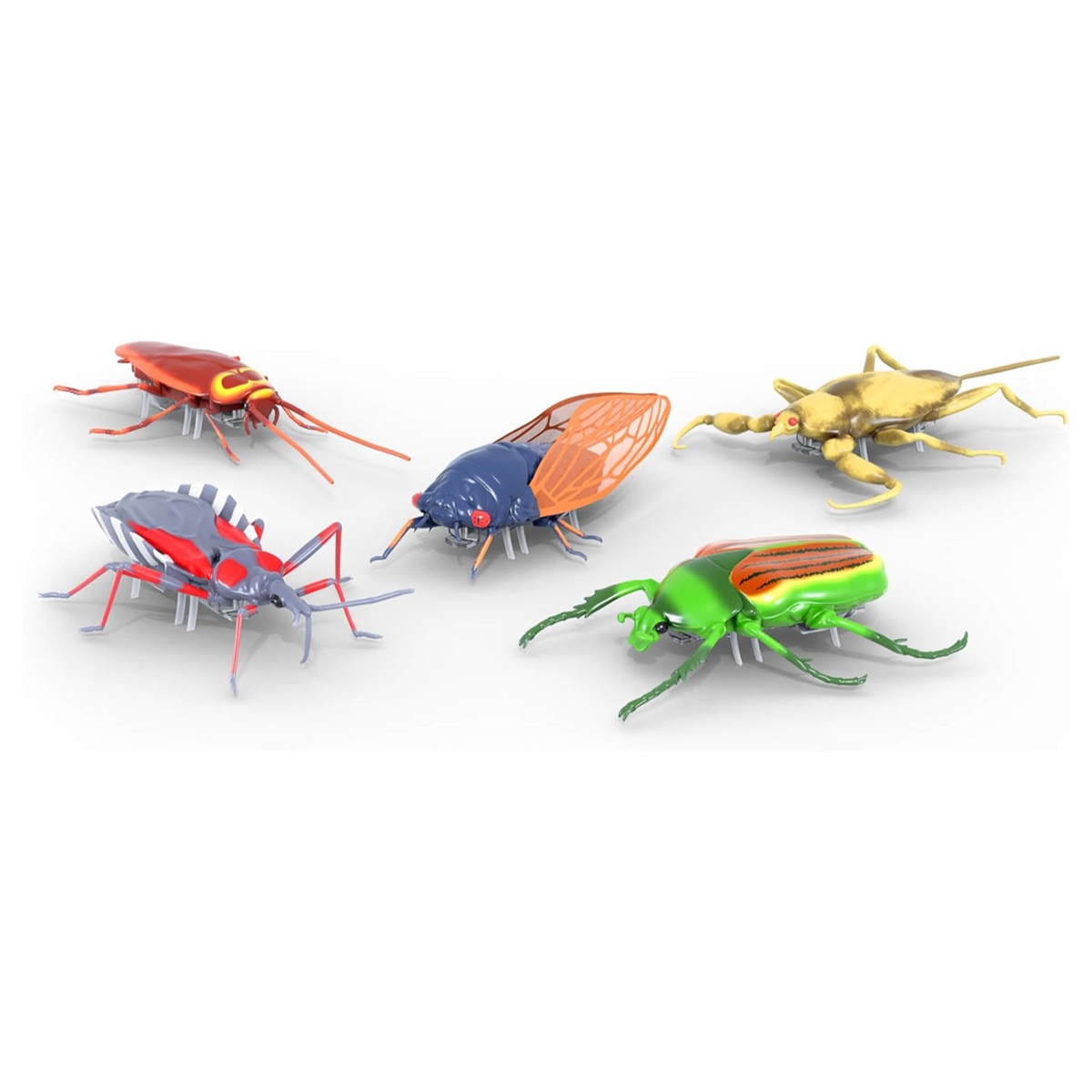 Hex Bots Nano Real Bugs Fake Insect Crawling Toy Unisex, 3-4 Years, Pack of 5