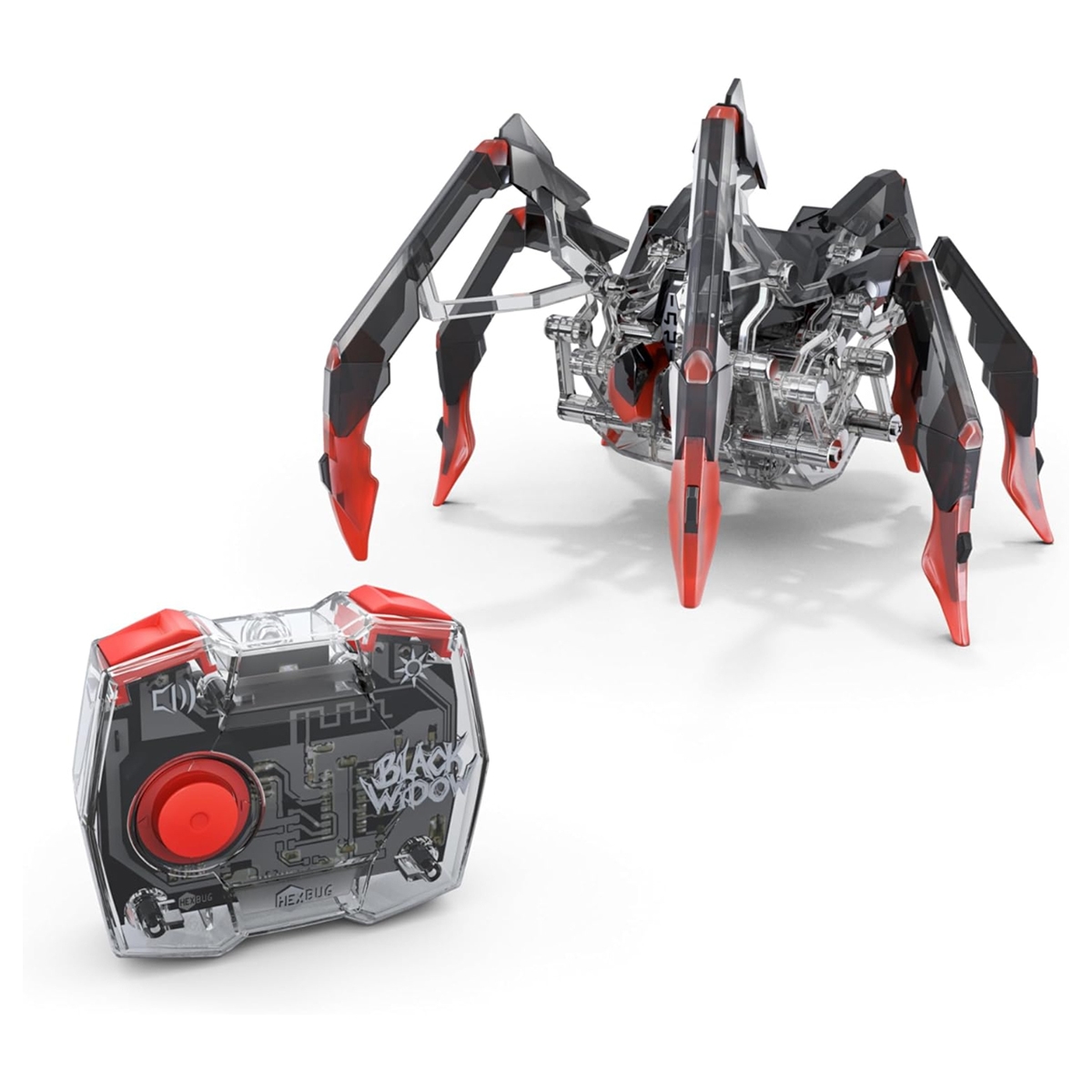 Hex Bots Remote Control Black Widow Robotic Toys Unisex, 5-7 Years