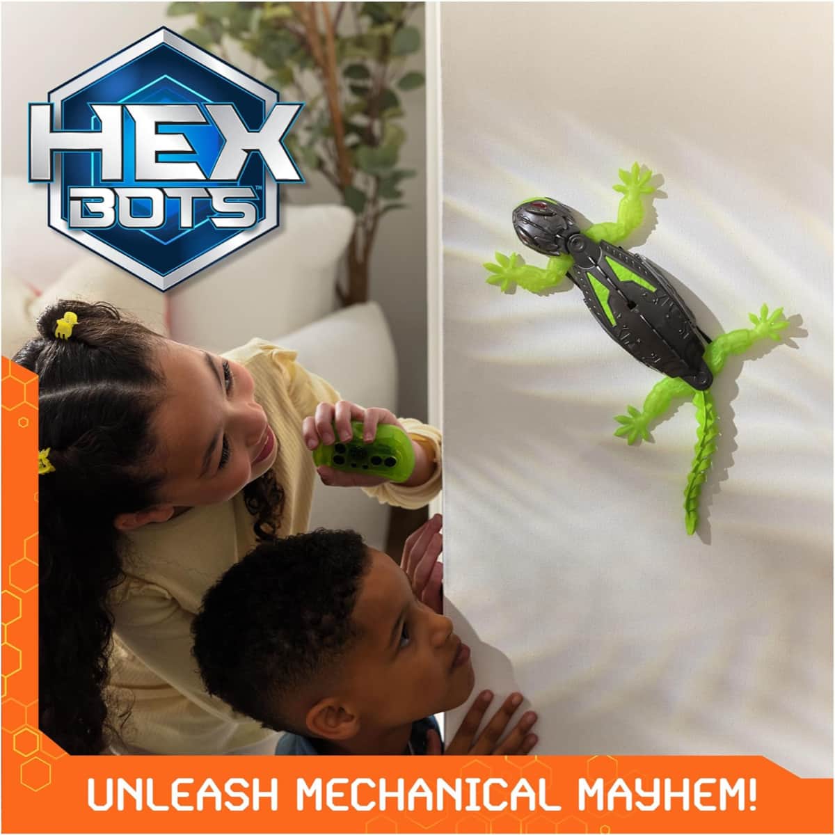 Hex Bots Wall Crawler Gecko Rechargeable Remote Control Toy Unisex, 5-7 Years