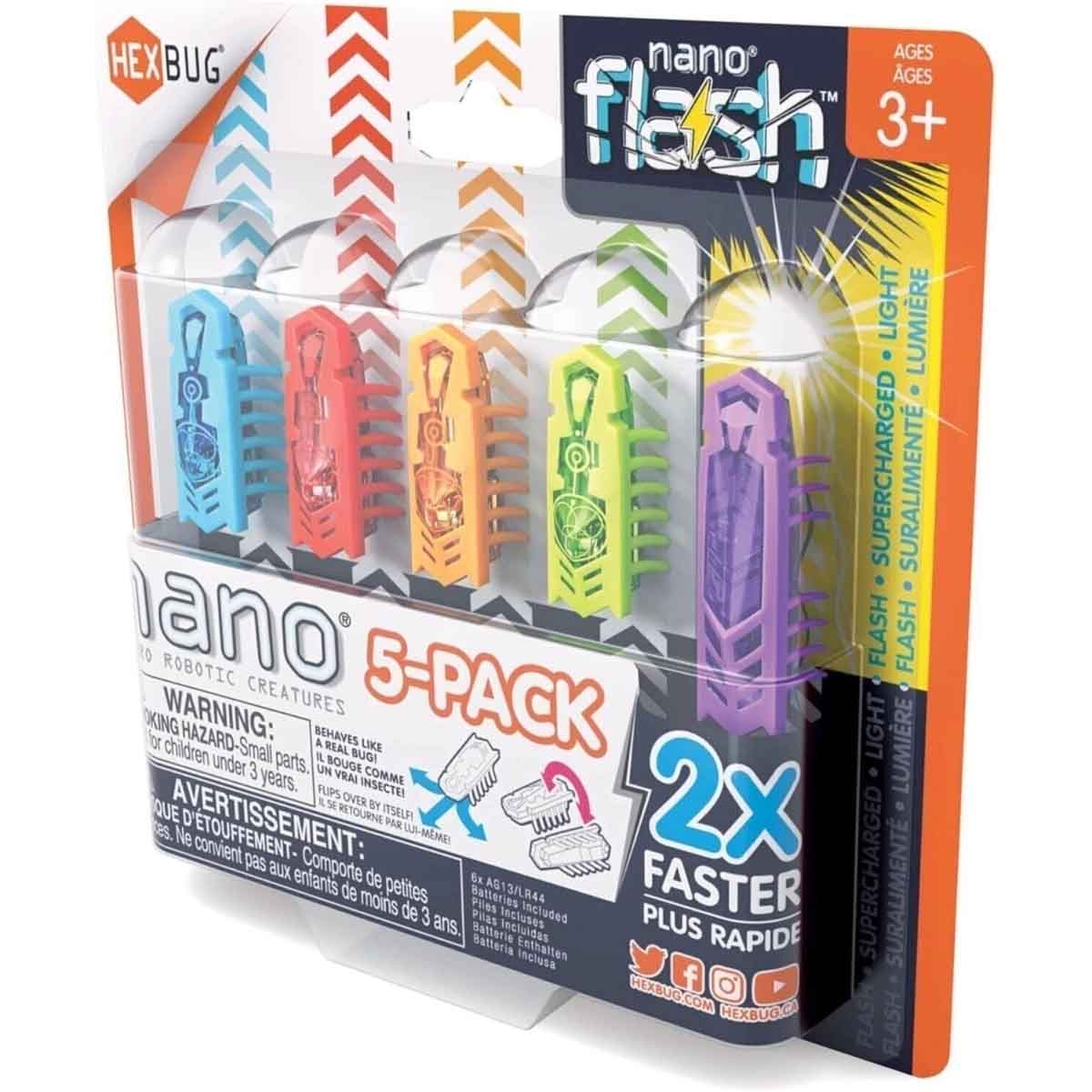 Hex Bug Assorted Nano Flash with 4D Build Puzzle Kit & Ravensburger Puzzle Bundle Unisex, 3-4 Years