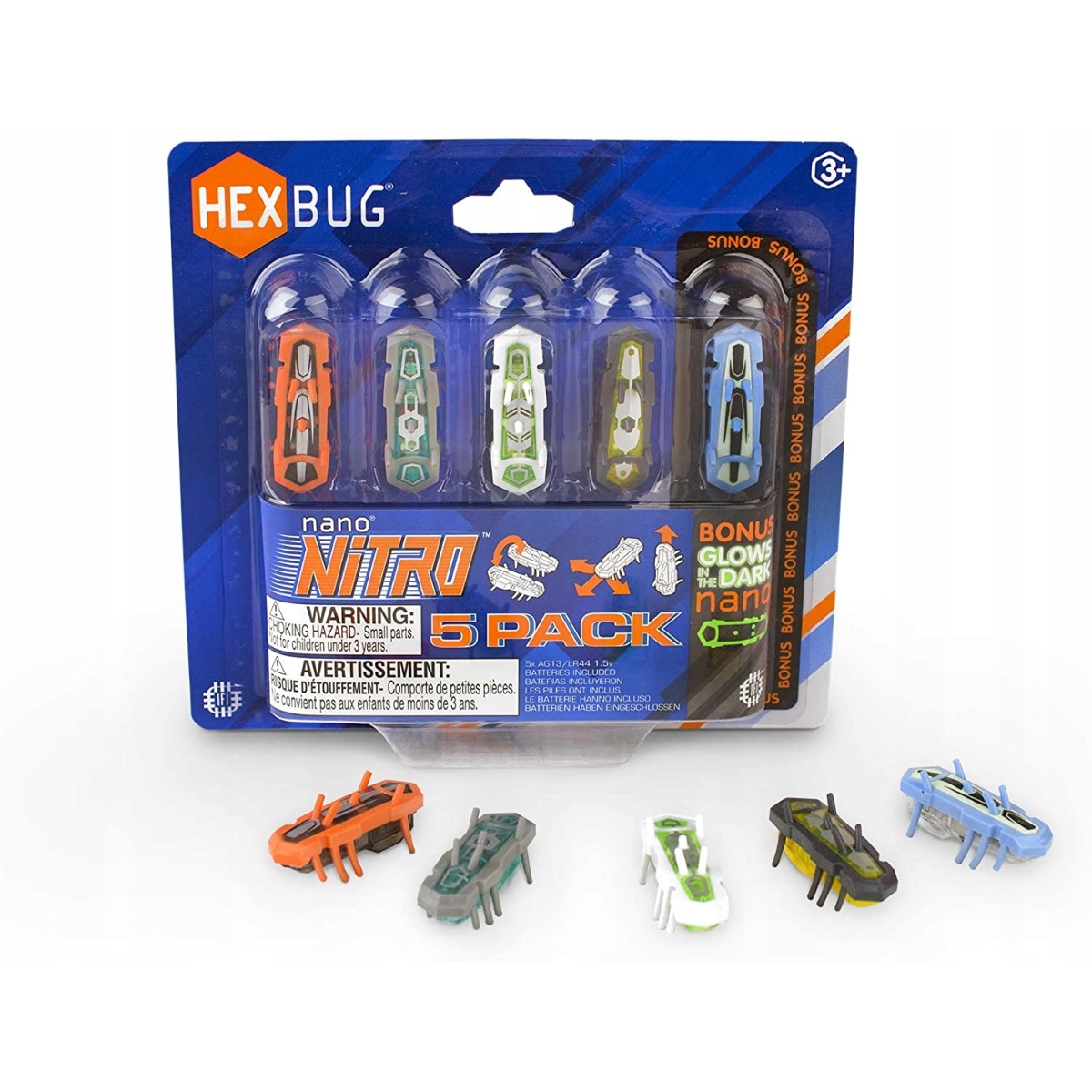 Hex Bug Nano Nitro Unisex, 3-4 Years, Pack of 5