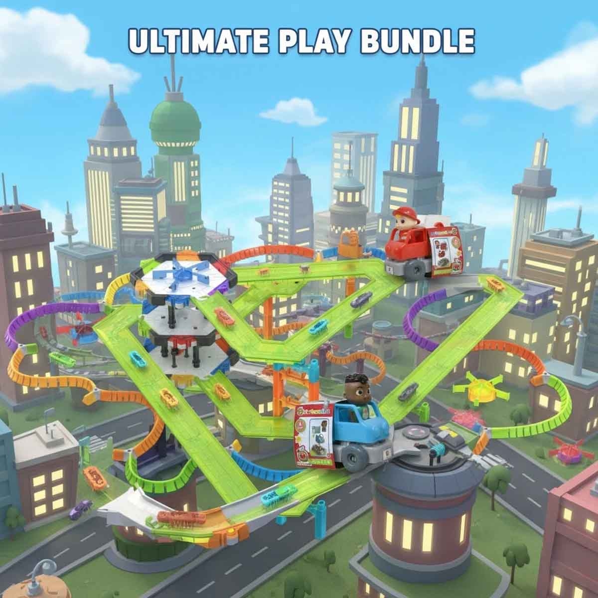 Hex Bug Nano Zone & Nanotopia with Cocomelon Build A Vehicle & Figure Playset Bundle Unisex, 3-4 Years