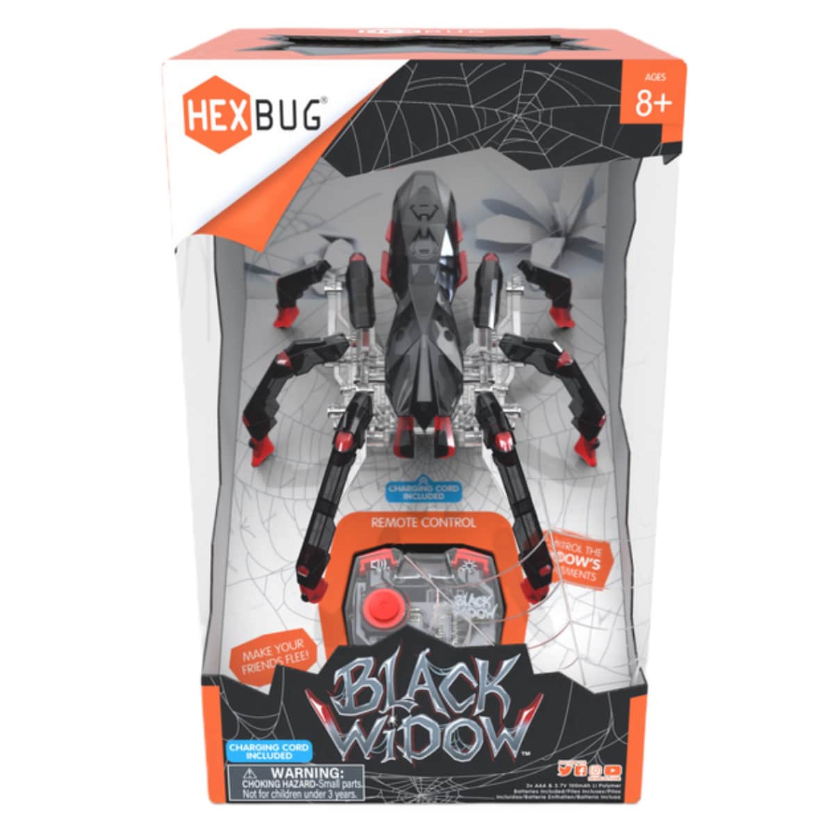 Hex Bug Remote Control Black Widow Toy Unisex, 8-10 Years